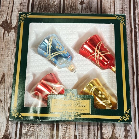 Kurt Adler Other - Set of 4 Kurt Adler KRINGLE GLASS Carson Pirie Scott Bells Christmas Ornaments